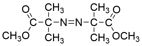 Structural formula of Dimethyl 2,2'-azobis(2-methylpropionate)