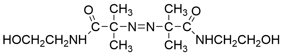 Structural formula of 2,2'-Azobis[2-methyl-N-(2-hydroxyethyl)propionamide]