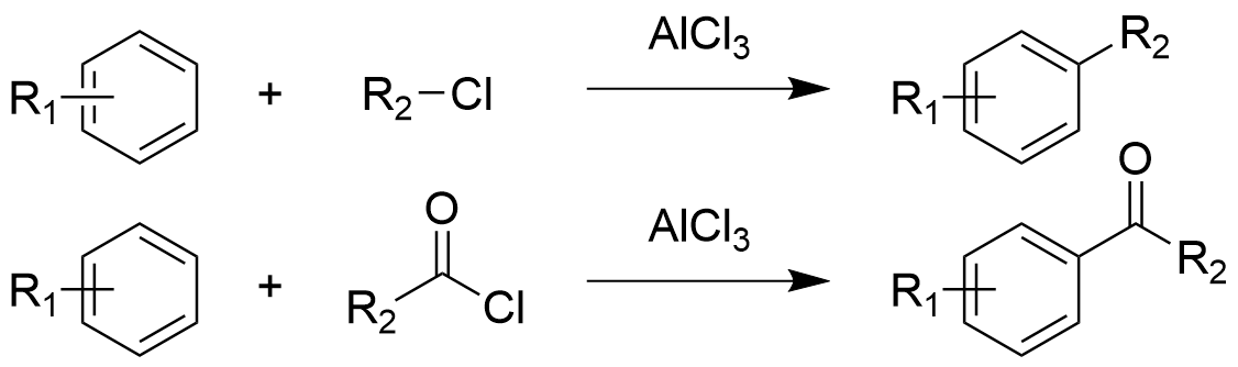 フリーデルクラフツ反応の反応式