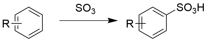スルホン化(無水硫酸)の反応式