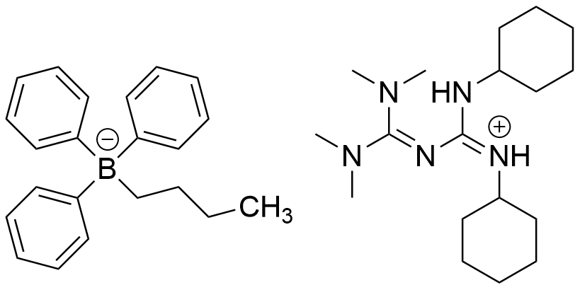 1,2-Dicyclohexyl-4,4,5,5-tetramethylbiguanidium n-butyltriphenylborateの分子式