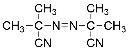 Structural formula of AIBN-HP