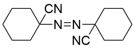 Structural formula of 1,1'-Azobis(cyclohexane-1-carbonitrile)