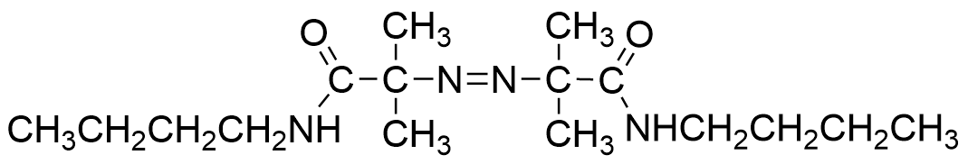 Structural formula of 2,2'-Azobis(N-butyl-2-methylpropionamide)