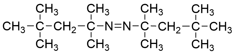 Structural formula of 2,2'-Azobis(2,4,4-trimethylpentane)
