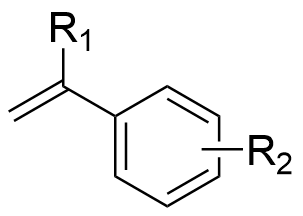 structural formula of Styrene
