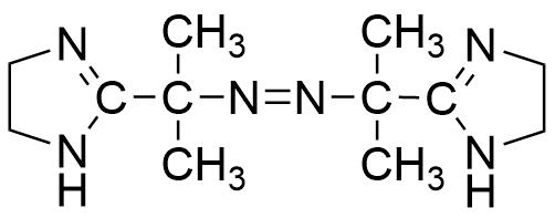 Structural formula of 2,2'-Azobis[2-(2-imidazolin-2-yl)propane]